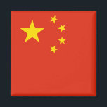 China Flag Magnet<br><div class="desc">The Chinese flag is a solid flag with four small stars and one bigger star in the upper left corner. The used colours in the flag are red, yellow. The proportion of the Chinese flag is 2:3. The Flag of China was adopted in 1949. The first use of the current...</div>