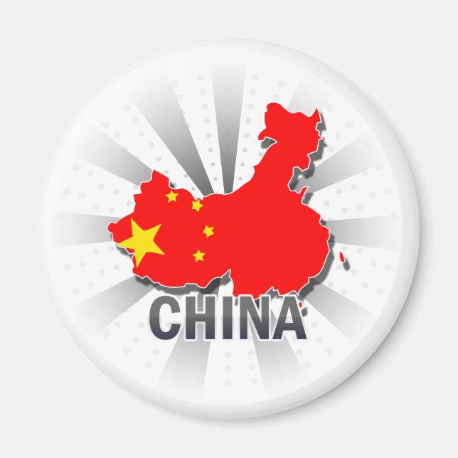 China Flag Map 2.0 Magnet (Front)