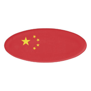 China flag name tag