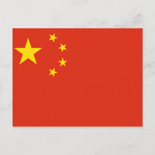 China flag postcard