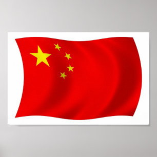 China Flag Poster Print