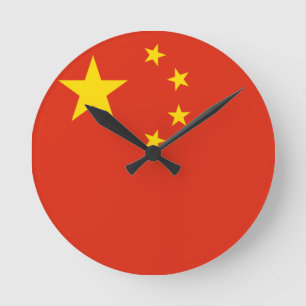 China Flag Round Clock