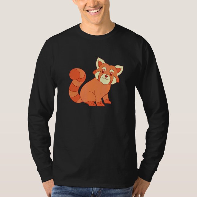 China Forest Wildlife Animal Cute Red Panda T-Shirt (Front)