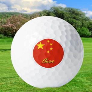 China Golf Balls, Chinese Flag Golfers / Patriots Balls