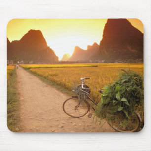 China, Guangxi. Yangzhou, Bicycle on country Mouse Pad