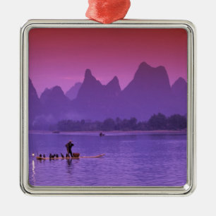 China, Guanxi. Li river single cormorant Metal Tree Decoration