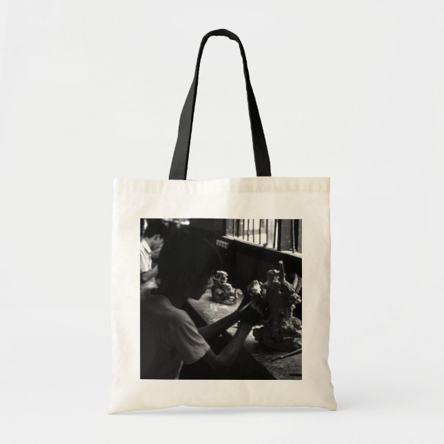 China Guilin stone sculpture workshop 1970 Tote Bag (Front)