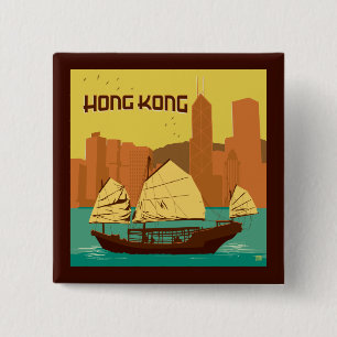 China   Hong Kong 15 Cm Square Badge
