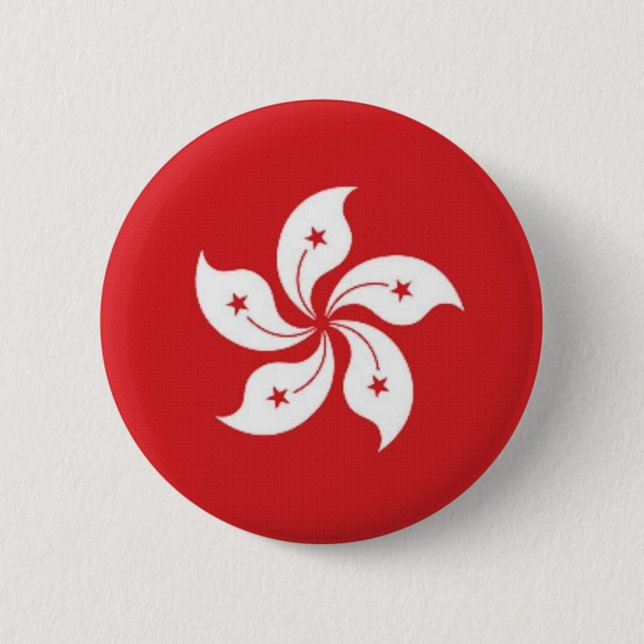 China Hong Kong Flag 6 Cm Round Badge (Front)