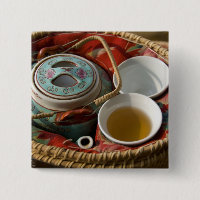 China, Hong Kong. Traditional Chinese teapot & 3