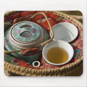 China, Hong Kong. Traditional Chinese teapot & 3 Mouse Pad