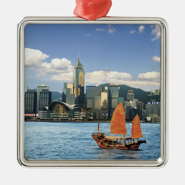 China; Hong Kong; Victoria Harbour; Harbour; A Metal Tree Decoration (Front)