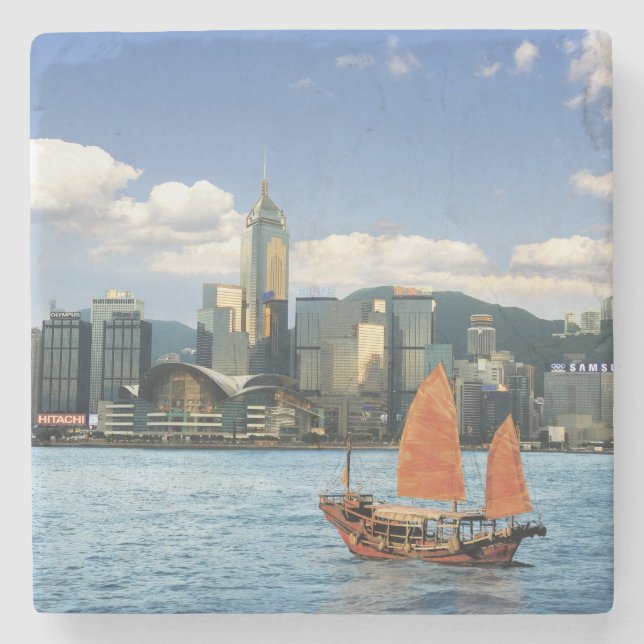 China; Hong Kong; Victoria Harbour; Harbour; A Stone Coaster (Front)