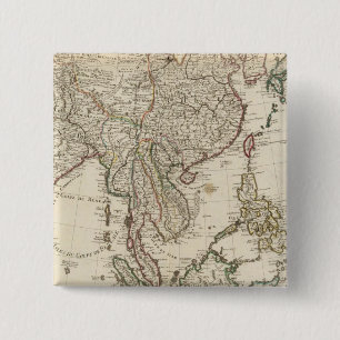 China, India, Asia 15 Cm Square Badge