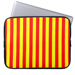 china kyrgyzstan spain flag stripes red yellow pat laptop sleeve