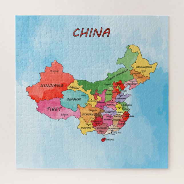 China Map Jigsaw Puzzle (Vertical)