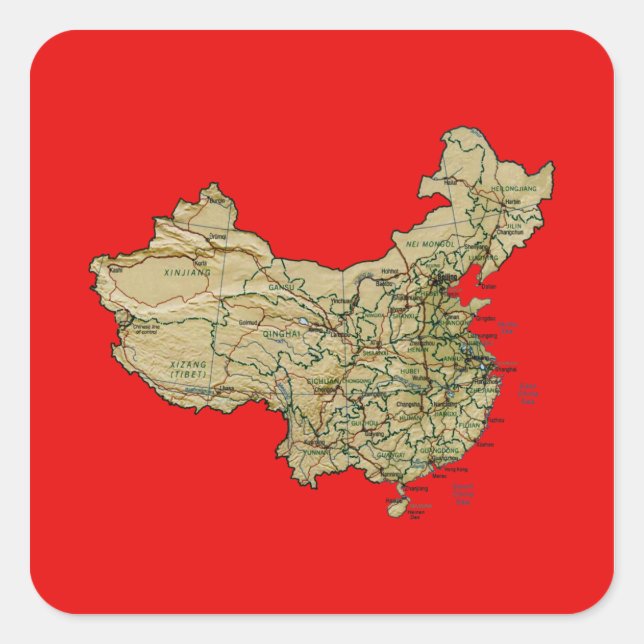 China Map Sticker (Front)