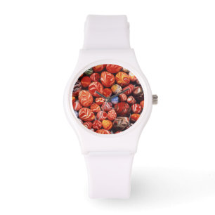 China, Ming Tombs, Painted Glass Souvenirs Watch