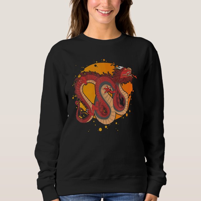China Mythical Creature Fantasy Animal Chinese Dra Sweatshirt (Front)