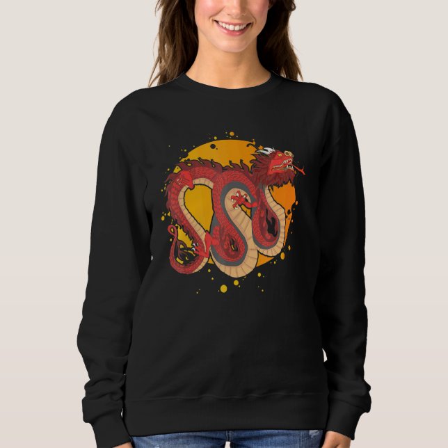 China Mythical Creature Fantasy Animal Chinese Dra Sweatshirt (Front)