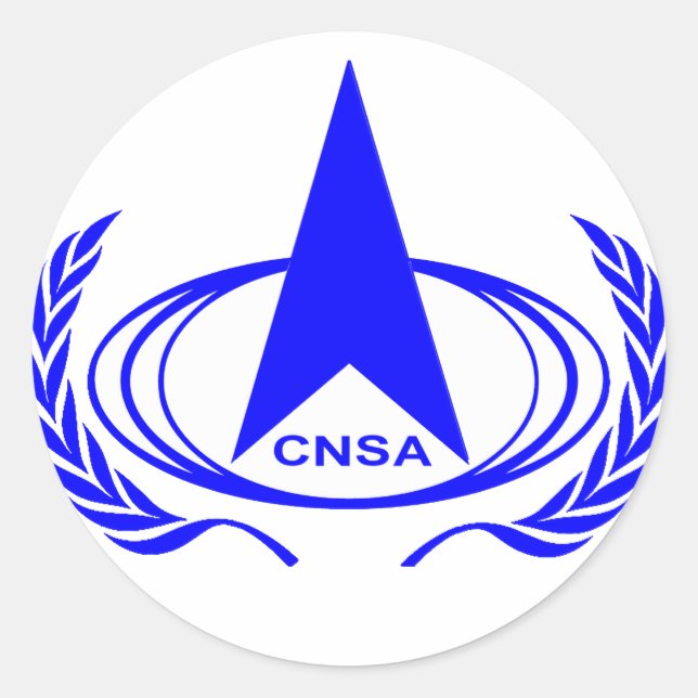 China National Space Administration  - CNSA Classic Round Sticker (Front)