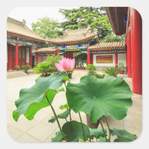 China Pagoda Interior Square Sticker