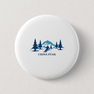 China Peak California Ski Resort Skiing Skier  6 Cm Round Badge