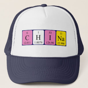 China periodic table name hat