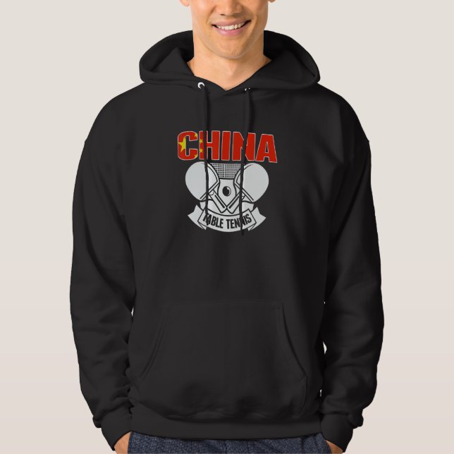 China Ping Pong   Chinese Table Tennis Team Suppor Hoodie (Front)