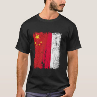 China Poland Half Flag Chinese Polish Ancestry T-Shirt