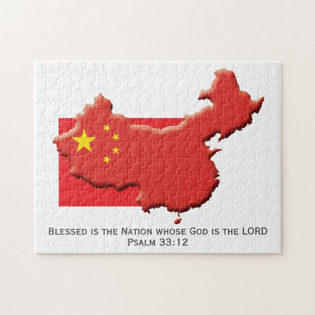 CHINA PRC | Blessed Nation | CHINESE FLAG Jigsaw Puzzle (Horizontal)