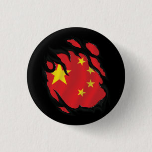 China Ripped Flag 3 Cm Round Badge