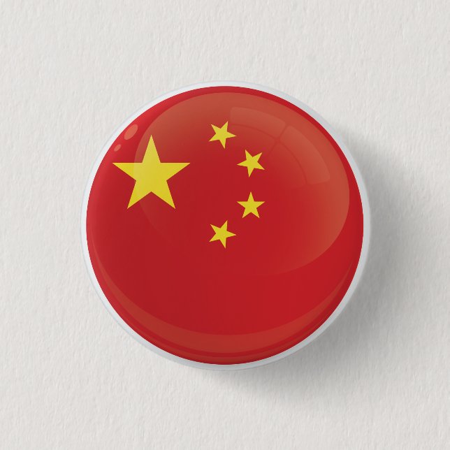 China  Round Icon Flag 3 Cm Round Badge (Front)