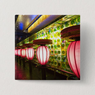 China, Shanghai. Bar in the Xin Tian Di bar 15 Cm Square Badge