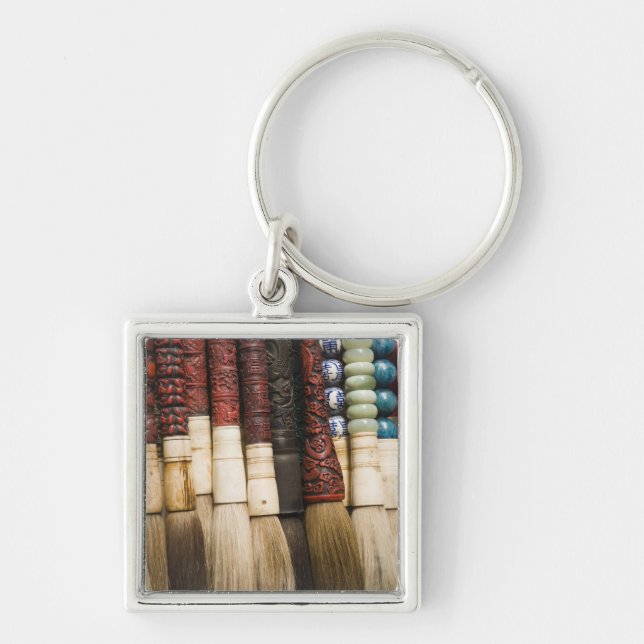 China, Shanghai. Brushes Chenghuang Miao Key Ring (Front)