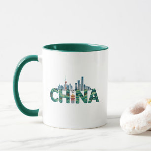 China Shanghai Temple Panda Mug