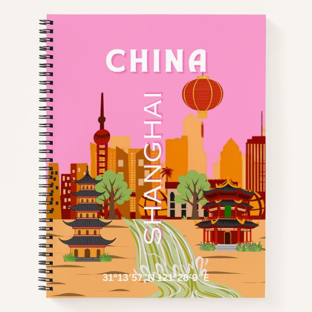 China Shanghai Travel Art Notebook (Front)