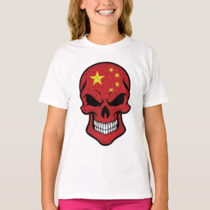 China Smiling Skull Flag T-Shirt