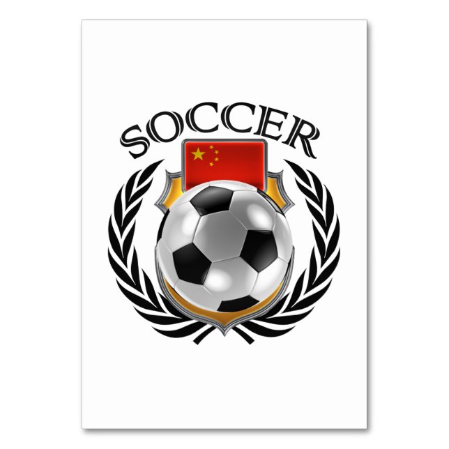 China Soccer 2016 Fan Gear Table Number (Back)
