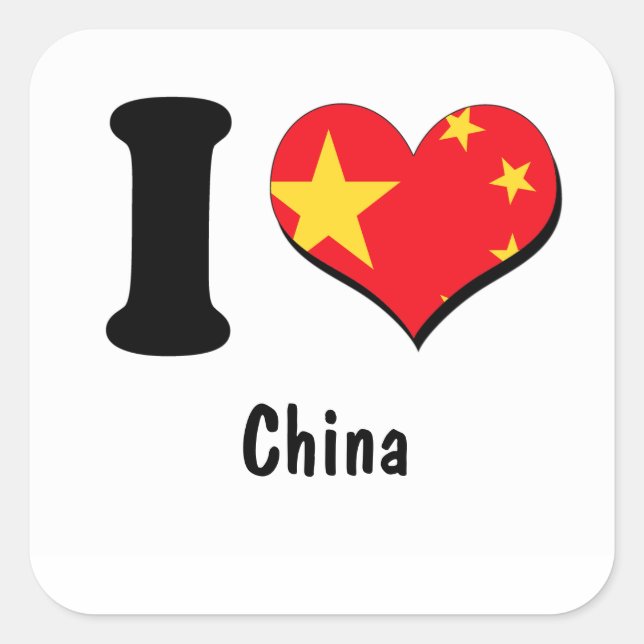 China Square Sticker (Front)