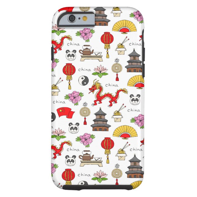China Symbols Pattern Case-Mate iPhone Case (Back)