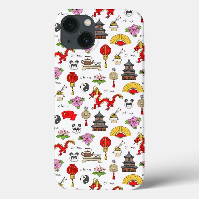 China Symbols Pattern Case-Mate iPhone Case (Back)