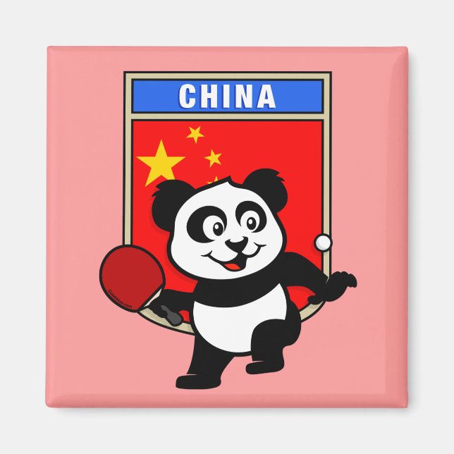 China Table Tennis Panda Magnet (Front)