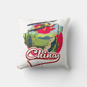 China Travel map logo Cushion