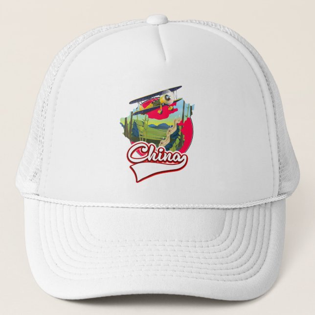 China Travel map logo Trucker Hat (Front)