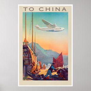 China Travel Poster Chinese Art World Traveller