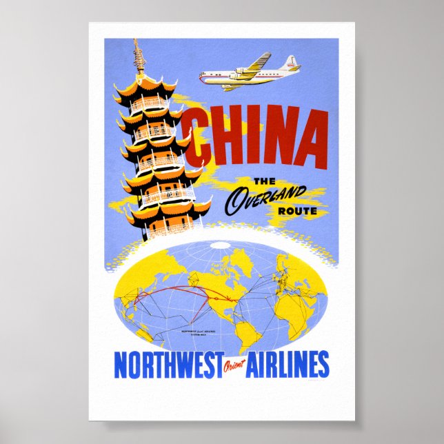 China Vintage Travel Poster Restored (Front)