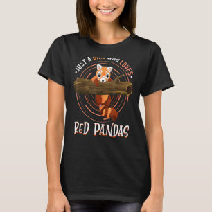 China Wildlife Animal Just A Girl Who Loves Red Pa T-Shirt