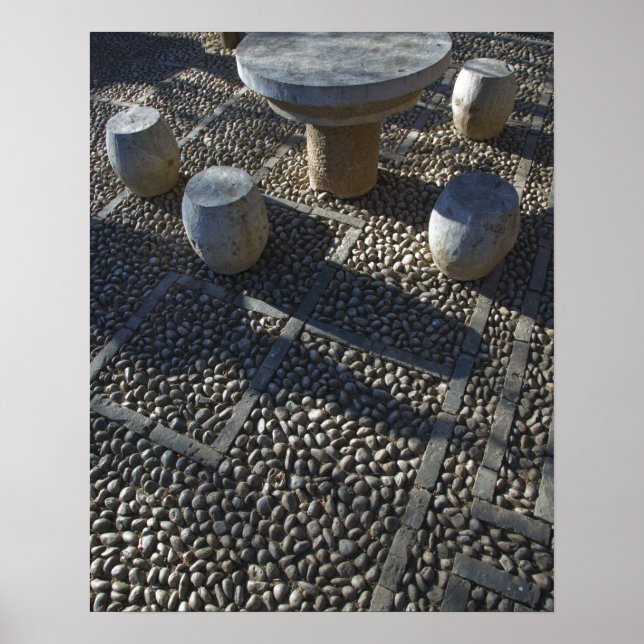 CHINA, Yunnan Province, Lijiang. Old Town, Stone Poster (Front)