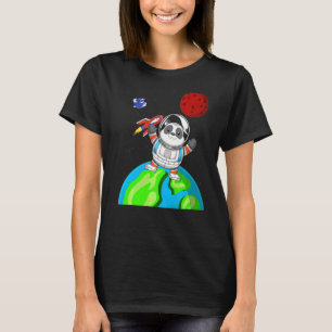 China Zoo Animal Outer Space Rocket Astronaut Pand T-Shirt
